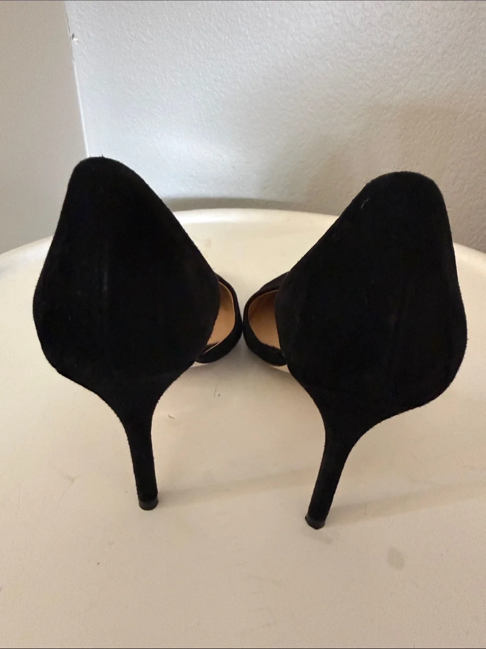 J. Crew Black Suede Pointed D'Orsay Stiletto Heels